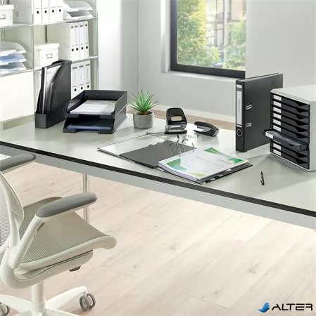 Irattálca, műanyag, LEITZ "Plus", fekete