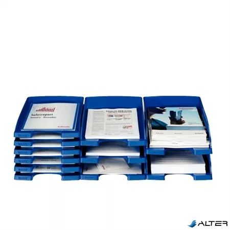 Irattálca, műanyag, LEITZ "Plus Jumbo", áttetsző fehér