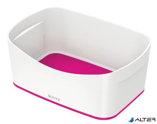 Tároló doboz, LEITZ "MyBox", fehér-rózsaszín