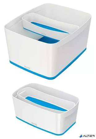 Tálca, keskeny, LEITZ "MyBox", fehér-kék