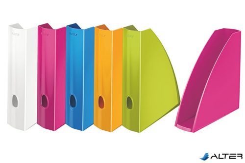 Iratpapucs, műanyag, 60 mm, elöl nyitott, LEITZ "Wow" fehér