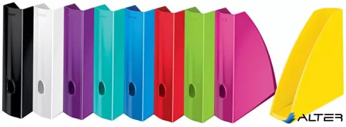 Iratpapucs, műanyag, 60 mm, elöl nyitott, LEITZ 'Wow', piros