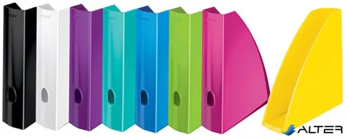 Iratpapucs, műanyag, 60 mm, elöl nyitott, LEITZ 'Wow', lila