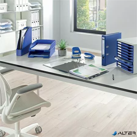 Irattároló, műanyag, 10 fiókos, LEITZ "Standard", kék