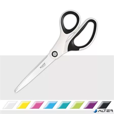 Olló, irodai, 20,5 cm, LEITZ "Wow Titán", fehér