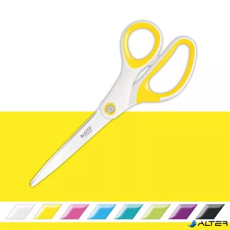 Olló, irodai, 20,5 cm, LEITZ "Wow Titán", sárga