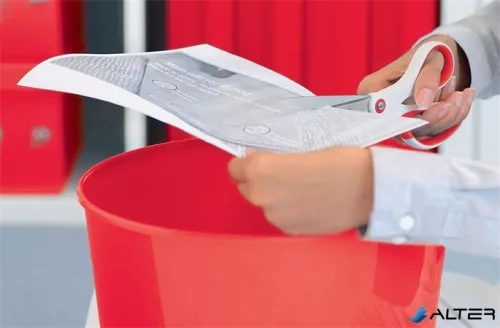 Olló, irodai, 20,5 cm, LEITZ "Wow Titán", piros