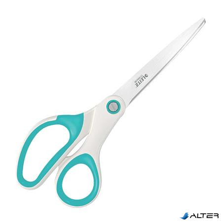 Olló, irodai, 20,5 cm, LEITZ "Wow Titán", jégkék