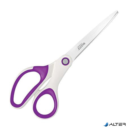 Olló, irodai, 20,5 cm, LEITZ "Wow Titán", lila