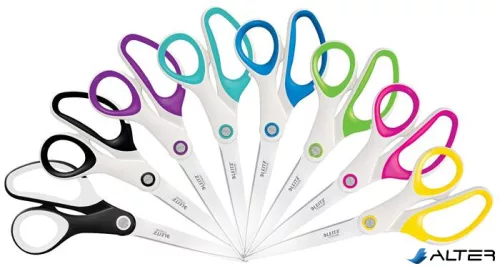 Olló, irodai, 20,5 cm, LEITZ "Wow Titán", fekete