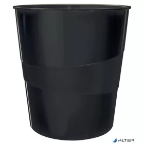 Papírkosár, 15 liter, LEITZ "Recycle", fekete