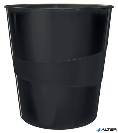 Papírkosár, 15 liter, LEITZ 'Recycle', fekete