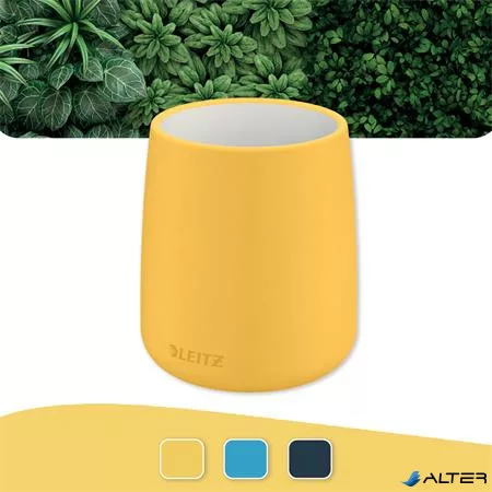 Írószertartó, kerámia, LEITZ "Cosy", melegsárga