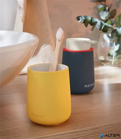 Írószertartó, kerámia, LEITZ "Cosy", melegsárga