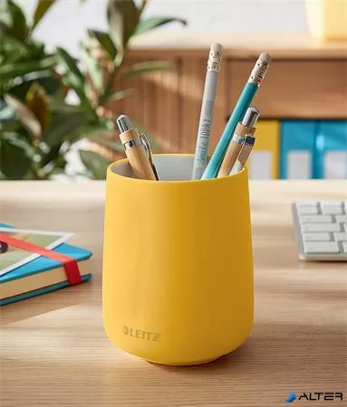 Írószertartó, kerámia, LEITZ "Cosy", melegsárga