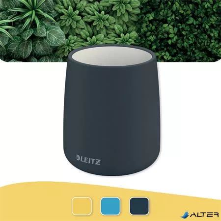 Írószertartó, kerámia, LEITZ "Cosy", bársonyszürke