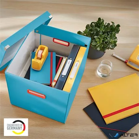Doboz, kocka, L méret, LEITZ "Cosy Click&Store", nyugodtkék
