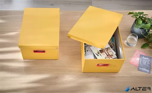 Doboz, M méret, LEITZ "Cosy Click&Store", melegsárga