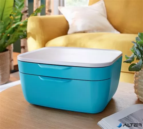 Irattároló, műanyag, 2 fiókos, LEITZ 'Cosy', nyugodtkék