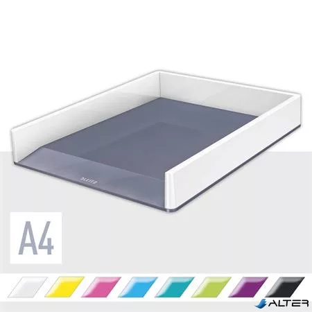 Irattálca, műanyag, kettős színhatású, LEITZ "Wow", fehér