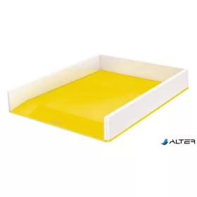   Irattálca, műanyag, kettős színhatású, LEITZ "Wow", sárga