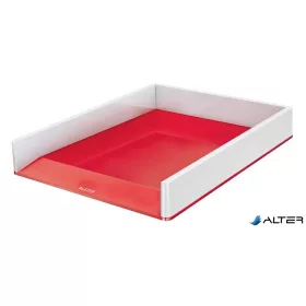   Irattálca, műanyag, kettős színhatású, LEITZ "Wow", piros