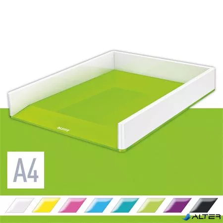 Irattálca, műanyag, kettős színhatású, LEITZ "Wow", zöld