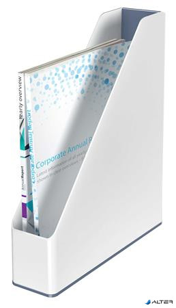 Iratpapucs, műanyag, 73 mm, kettős színhatású, LEITZ 'Wow', fehér