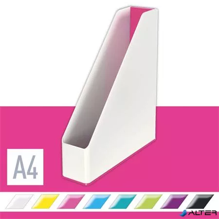 Iratpapucs, műanyag, 73 mm, kettős színhatású, LEITZ "Wow", rózsaszín