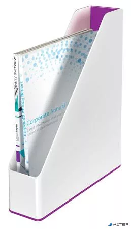 Iratpapucs, műanyag, 73 mm, kettős színhatású, LEITZ 'Wow', lila