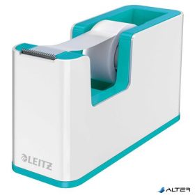   Ragasztószalag-adagoló, asztali, feltöltött, LEITZ "Wow", fehér-jégkék