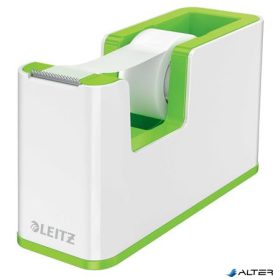   Ragasztószalag-adagoló, asztali, feltöltött, LEITZ "Wow", fehér-zöld