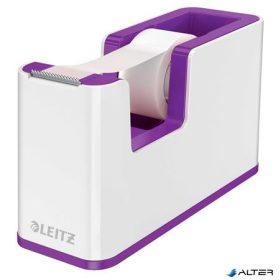   Ragasztószalag-adagoló, asztali, feltöltött, LEITZ "Wow", fehér-lila