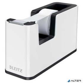   Ragasztószalag-adagoló, asztali, feltöltött, LEITZ "Wow", fehér-fekete