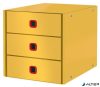 Irattároló, laminált karton, 3 fiókos, LEITZ "Cosy Click&Store", melegsárga