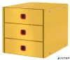 Irattároló, laminált karton, 3 fiókos, LEITZ 'Cosy Click&Store', melegsárga