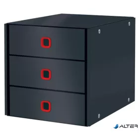   Irattároló, laminált karton, 3 fiókos, LEITZ "Cosy Click&Store", bársonyszürke