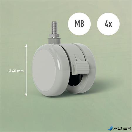 Alkatrész, görgős kerék, ülő/álló asztalhoz, LEITZ "Ergo"
