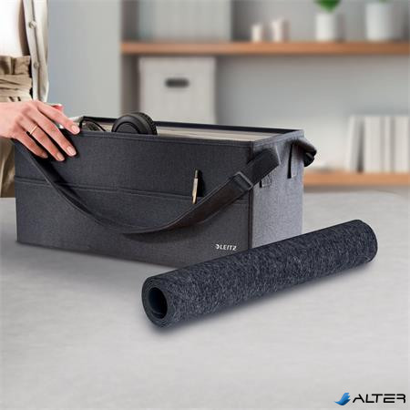 Könyökalátét, 70x36 cm, filc, LEITZ, sötétszürke