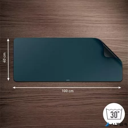 Asztali alátét egérpaddal, 100x40 cm, LEITZ, sötétszürke