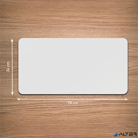 Könyökalátét, újrahasznosított bőr, 70x36 cm, LEITZ, világosszürke