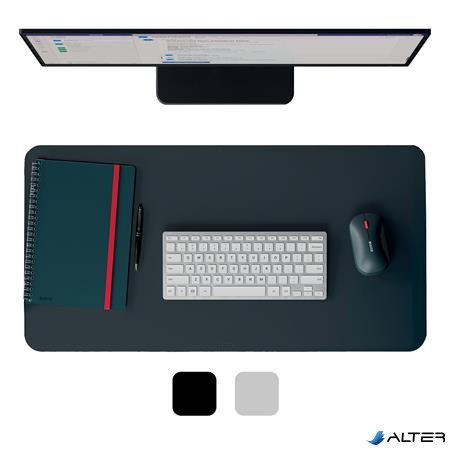 Könyökalátét, újrahasznosított bőr, 70x36 cm, LEITZ, sötétszürke