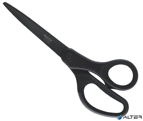 Olló, irodai, tapadásmentes, 20,5 cm, LEITZ "Titán", fekete