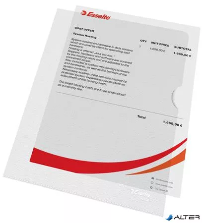 Genotherm, 'L', A5, 115 mikron, narancsos felület, ESSELTE 'Standard'