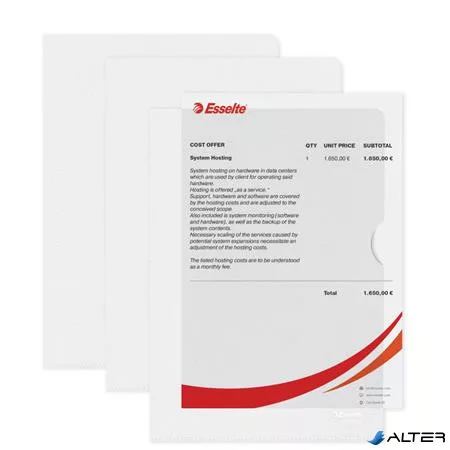 Genotherm, 'L', A5, 115 mikron, narancsos felület, ESSELTE 'Standard'