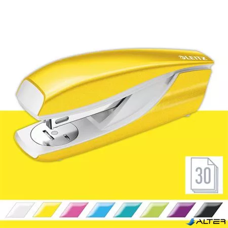 Tűzőgép, 24/6, 26/6, 30 lap, LEITZ "Nexxt Wow", sárga