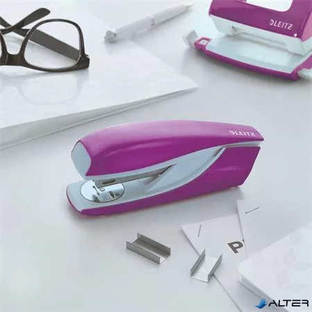 Tűzőgép, 24/6, 26/6, 30 lap, LEITZ "Nexxt Wow", lila