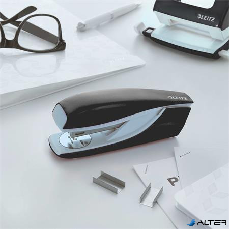 Tűzőgép, 24/6, 26/6, 30 lap, LEITZ "Nexxt Wow", fekete