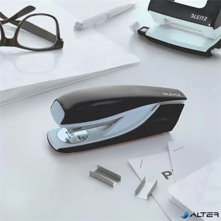 Tűzőgép, 24/6, 26/6, 30 lap, LEITZ "Nexxt Wow", fekete