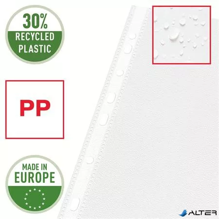 Genotherm, felül és a belső oldalon nyitott, lefűzhető, A4, 85 mikron, narancsos felület, ESSELTE